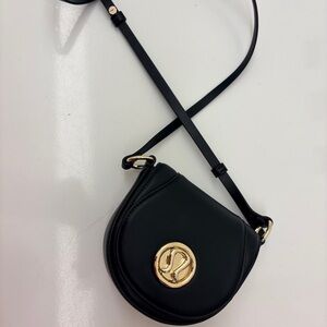Lululemon Black Leather Crossbody mini bag